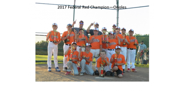 2017 Federal Red Champions - Orioles