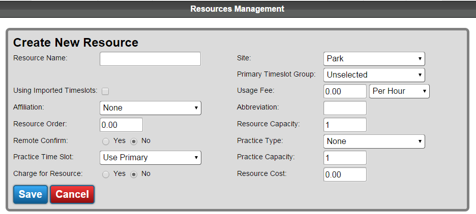 create new resource