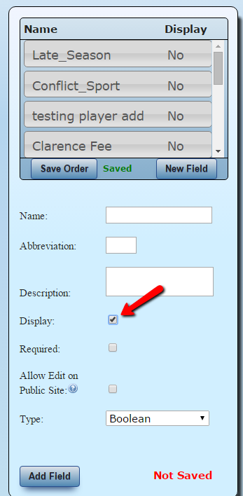 custom field