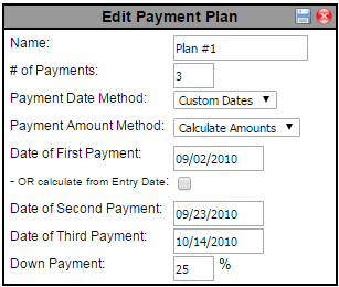 edit payment plan