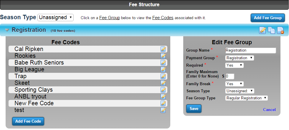fee group edit