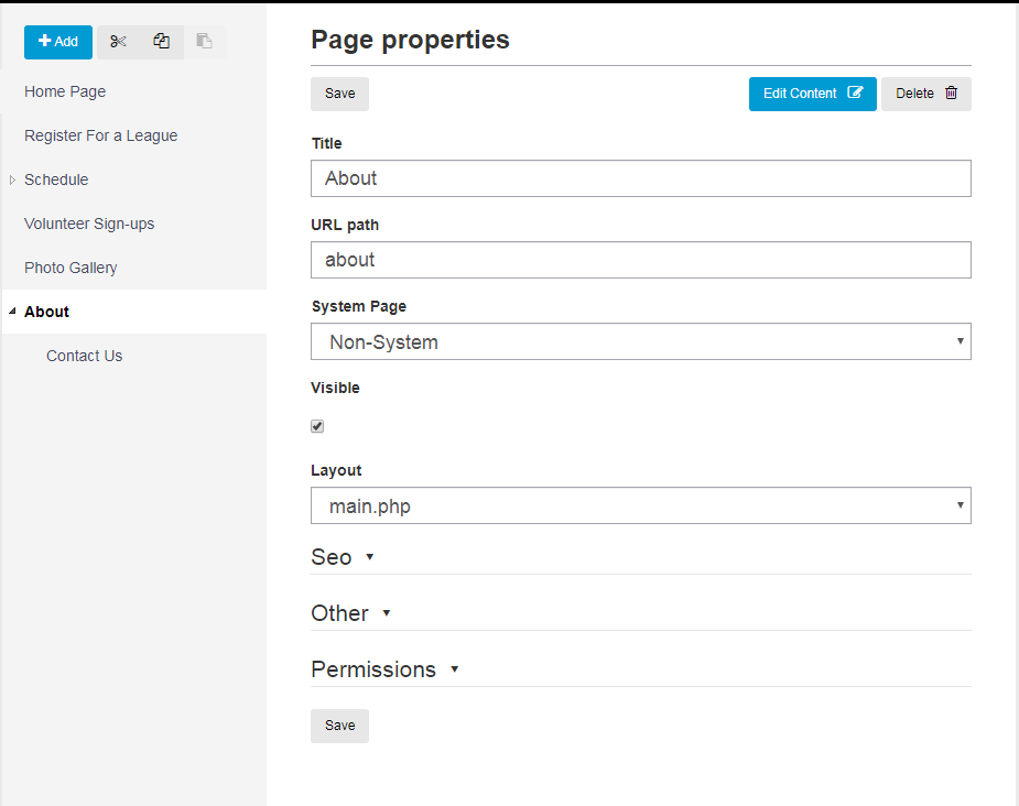 Page Properties